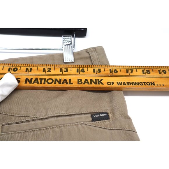 Volcom Mens Khaki Cargo Shorts Size 30 Cotton Blend Casual Wear Flat Front Chino - Picture 5 of 12